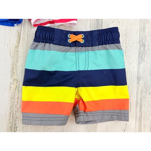 Cat & Jack Baby Boys 9 M Swimsuit Lot of 2 Trunks Rash Guard Swim - Picture 2 of 11